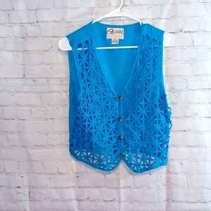 ASAPO Petite Collection Womans Blue Cotton Hook & Loop Summer Best PL